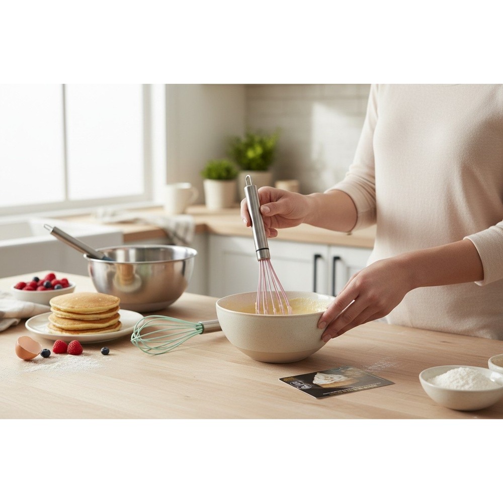 Thyme & Table Whisk Set Unisex OS Multicolor Brand New Silicone Stainless 3pc